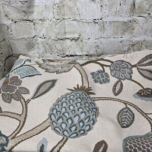 P Kaufmann Fabric Blues Browns Florals Med Upholstery Weight Appx 47 x 58 Inch